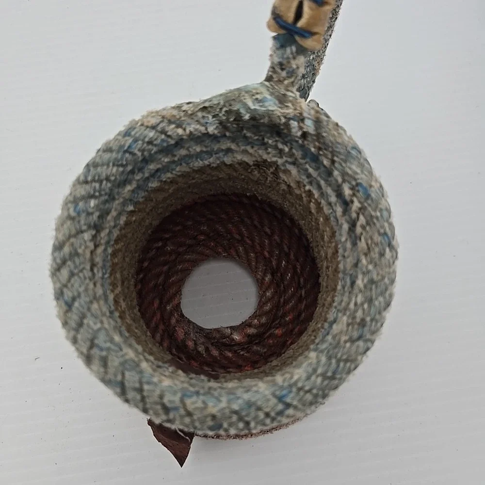 Rustic Rope‎ Wrapped Glass Mug Nautical Style Candle Holder Decor